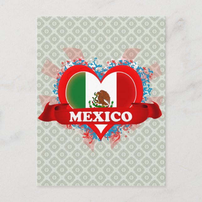 Postal Vintage I Love Mexico (Anverso)
