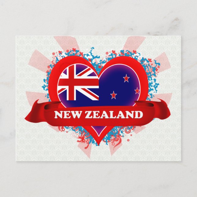 Postal Vintage I Love New Zealand (Anverso)