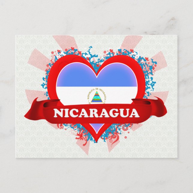 Postal Vintage I Love Nicaragua (Anverso)