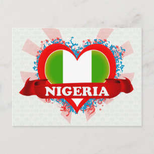 Postal Vintage I Love Nigeria