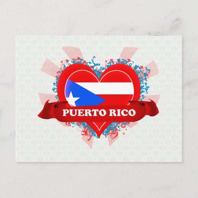 Postal Vintage I Love Puerto Rico (Anverso)