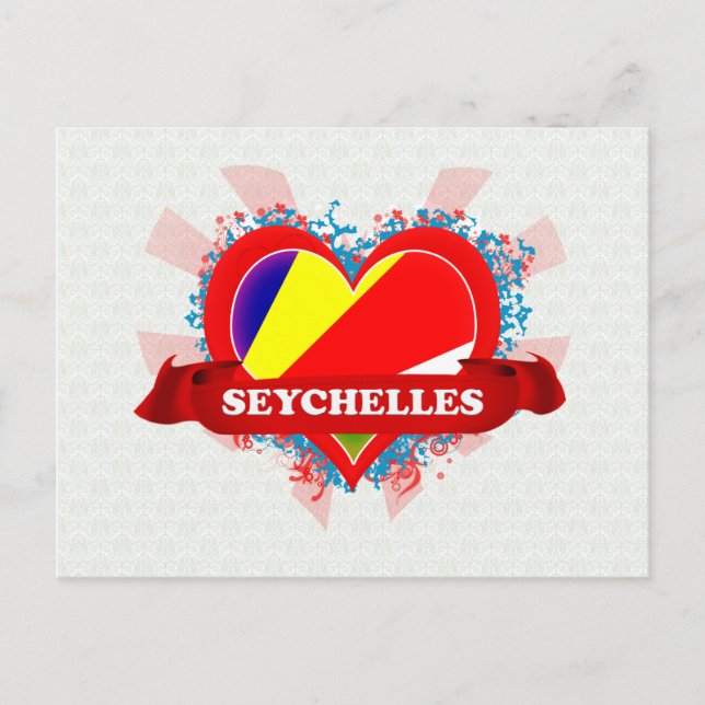 Postal Vintage I Love Seychelles (Anverso)