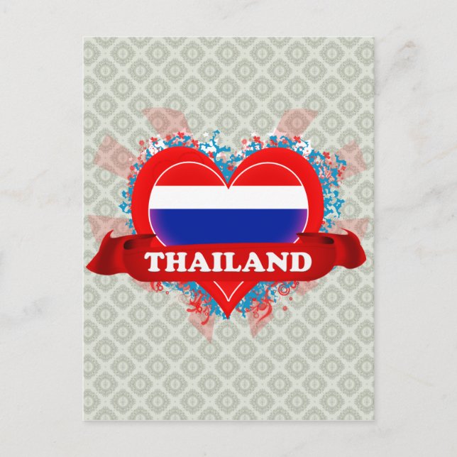 Postal Vintage I Love Thailand (Anverso)