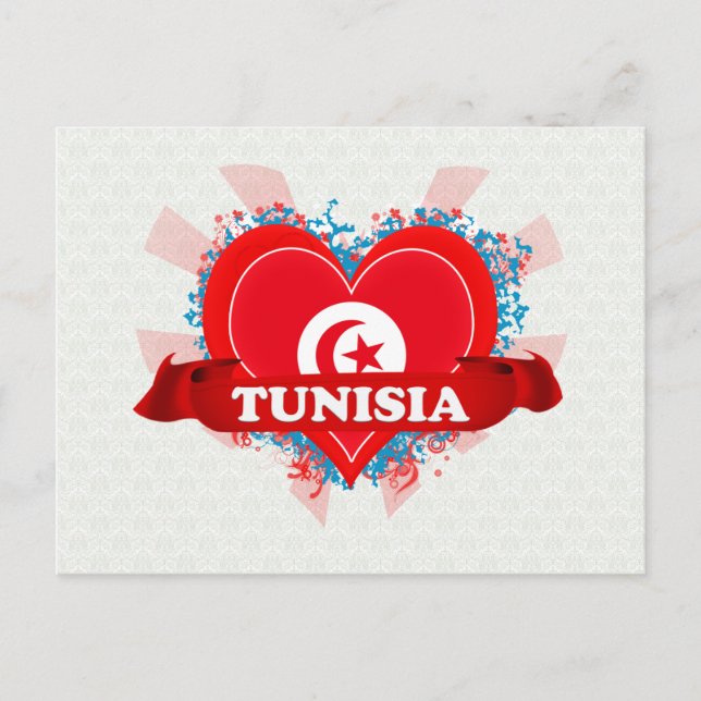 Postal Vintage I Love Tunisia (Anverso)