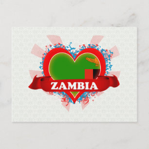 Postal Vintage I Love Zambia