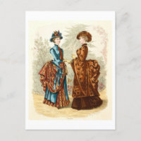 Vintage Ilustracion de moda Vestidos 1883