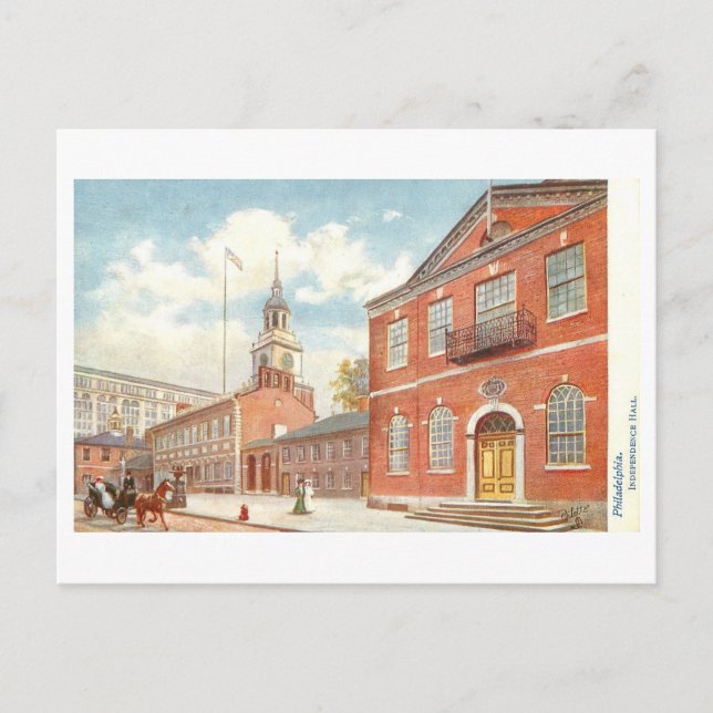 Postal Vintage Independence Hall, Philadelphia, Penn. (Anverso)