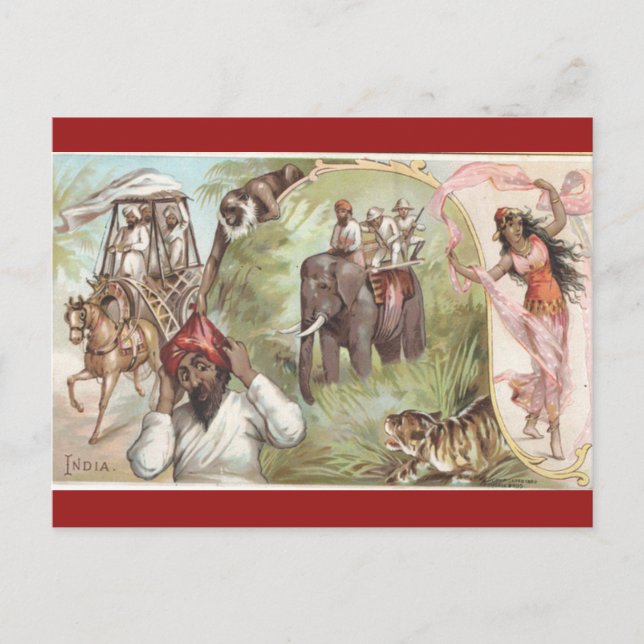 Postal Vintage India (Anverso)