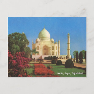 Postal Vintage, India, Agra, Taj Mahal