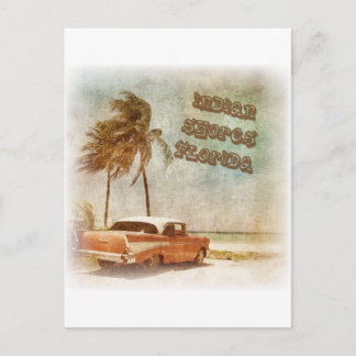 Postal Vintage Indian Shores Beach Scene
