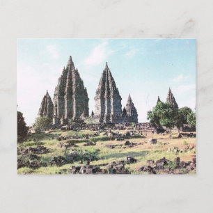 Postal Vintage Indonesia, Prambanan, templo del siglo IX