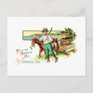 Postal Vintage Irish Lad St. Patrick's Day Greeting