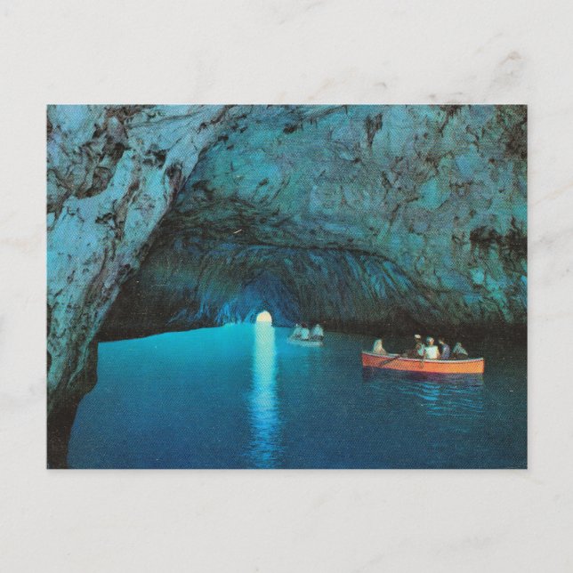 Postal Vintage Italia, Capri, Blue Grotto (Anverso)