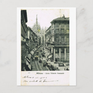 Postal Vintage Italia, Milano, Corso Vittorio Emmanuele