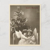 Vintage italiano Buon Natale Merry Christmas Angel