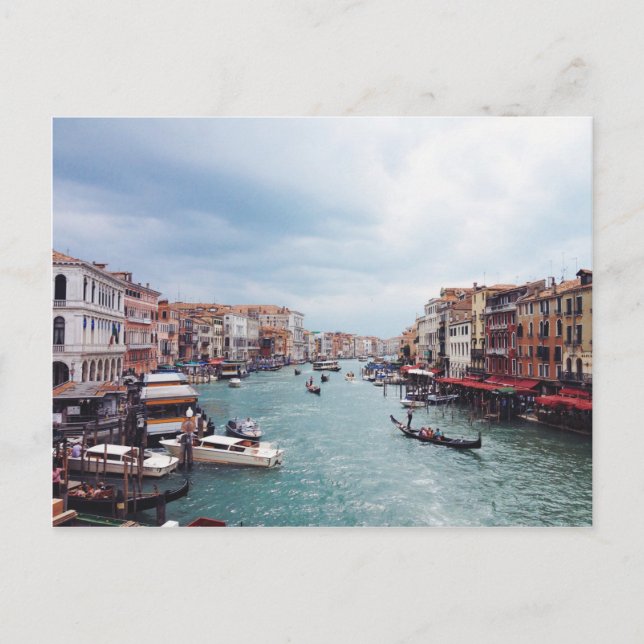 Postal Vintage Italy Venice Canal Photo (Anverso)