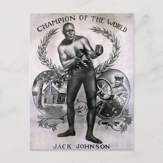 Postal Vintage Jack Johnson (Anverso)