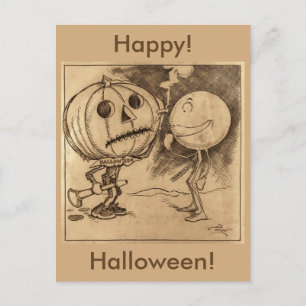 Postal Vintage Jack o'Lanterns