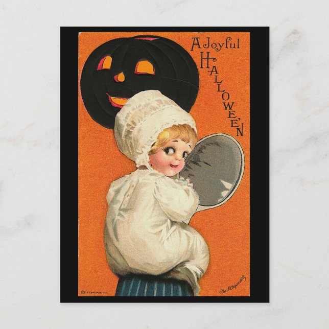 Postal Vintage Joyful Halloween Baby (Anverso)