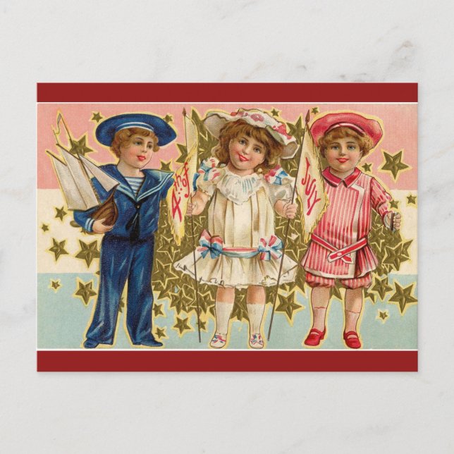 Postal Vintage July 40 Kids (Anverso)