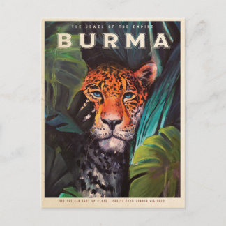 Postal Vintage jungle leopard