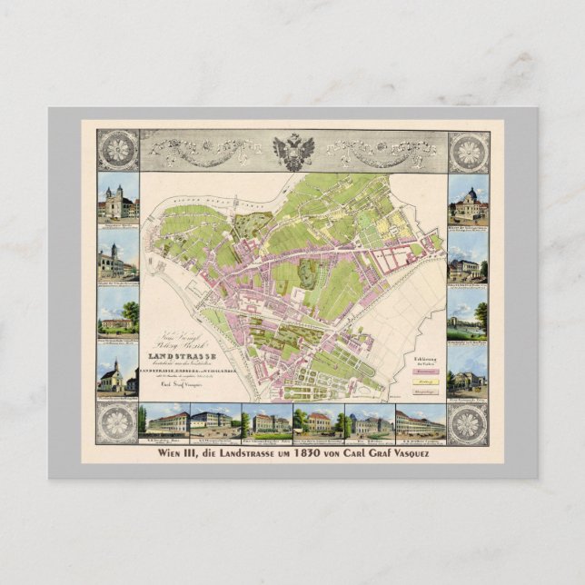 Postal Vintage Karte Österreich Wien | Landstrasse1830 (Anverso)