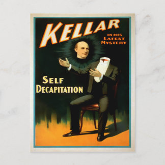 Postal Vintage Kellar Magic Poster