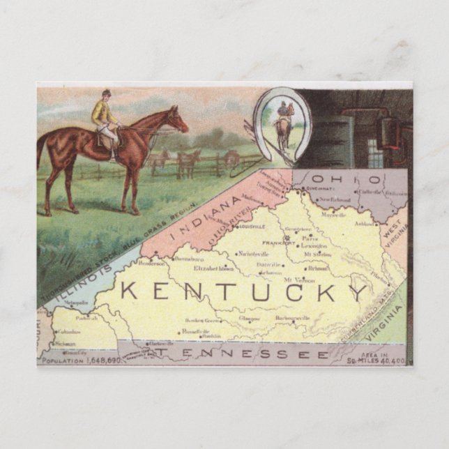Postal Vintage Kentucky (Anverso)