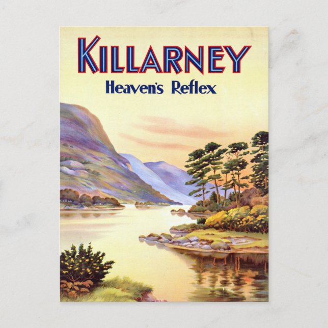 Postal Vintage Killarney Irlanda Heaven's Reflex Viajes (Anverso)