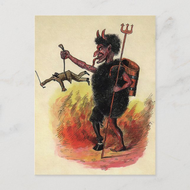 Postal Vintage Krampus Devil (Anverso)