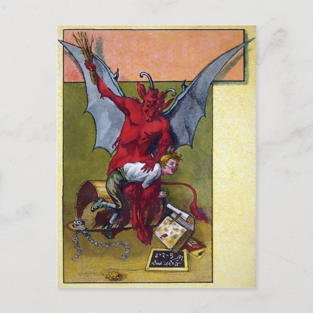 Postal Vintage Krampus Discipline (Anverso)