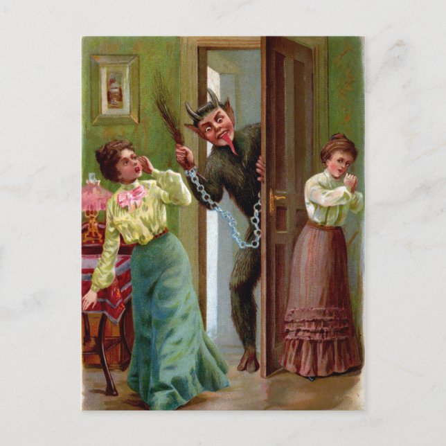 Postal Vintage Krampus Surprise (Anverso)