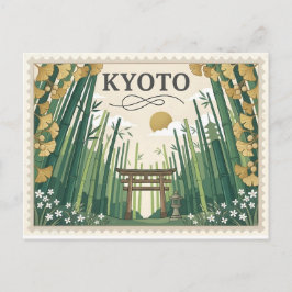 Postal Vintage Kyoto Japan Travel Poster Art