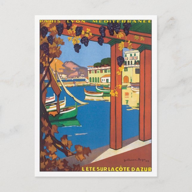Postal Vintage La Cote D'azur (Anverso)