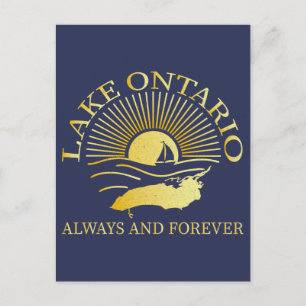Postal Vintage Lago Ontario Siempre y Por Siempre