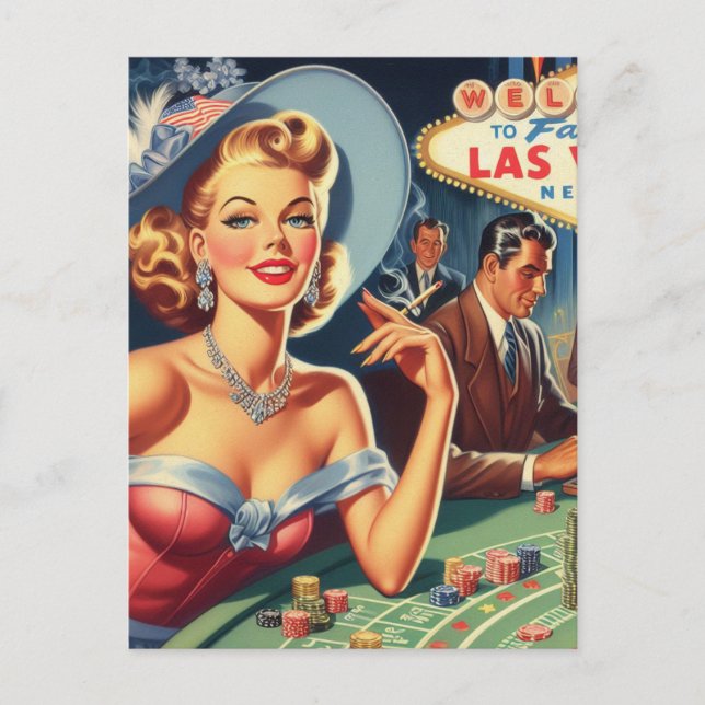 Postal Vintage Las Vegas Casino (Anverso)