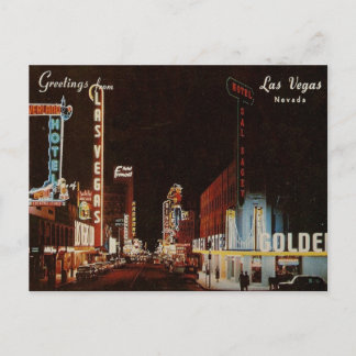 Postal Vintage Las Vegas Fremont St View Post Card Neon