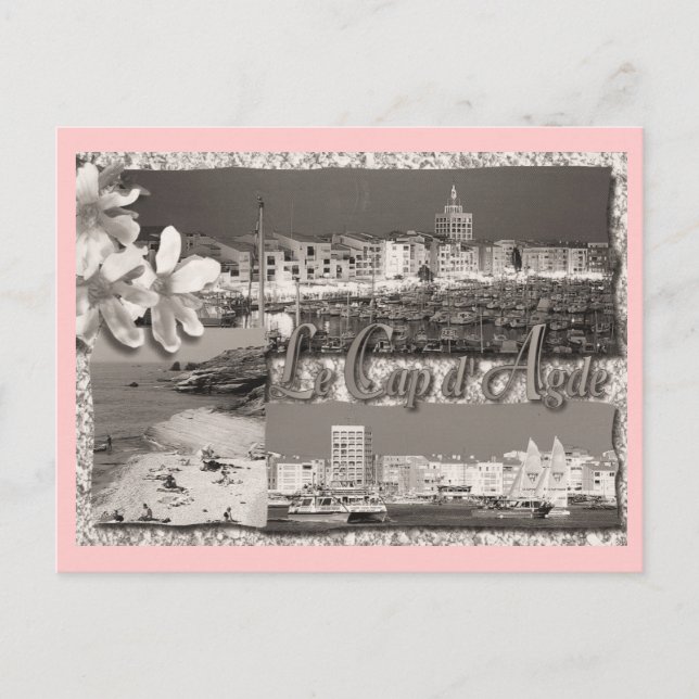 Postal Vintage, Le cap d'Agde (Anverso)