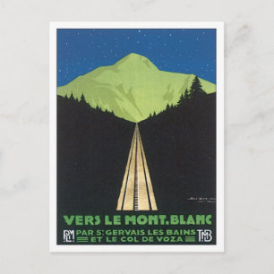 Postal Vintage Le Mont Blanc Francia