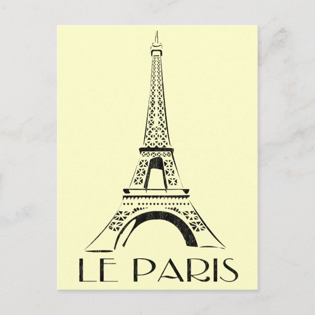 Postal vintage le paris (Anverso)