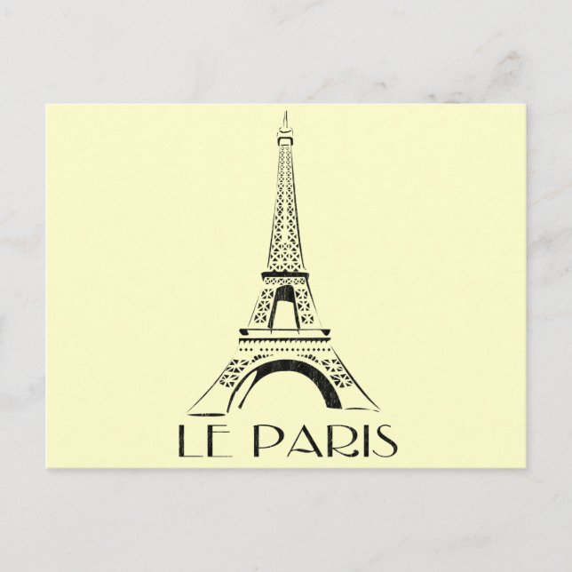 Postal vintage le paris (Anverso)