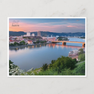 Postal vintage Linz Austria city d'Autriche Travel
