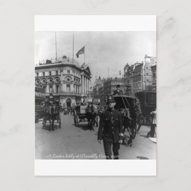 Postal Vintage London Piccadilly Circus street Scene 1901 (Anverso)