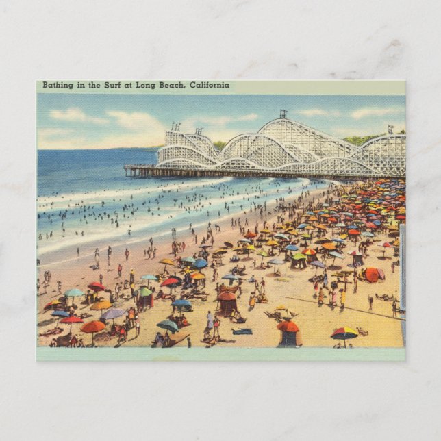 Postal Vintage Long Beach California (Anverso)