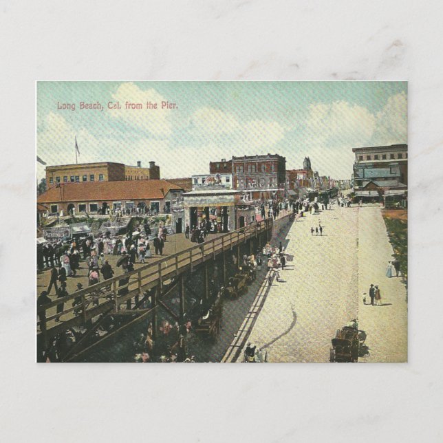 Postal Vintage Long Beach California (Anverso)