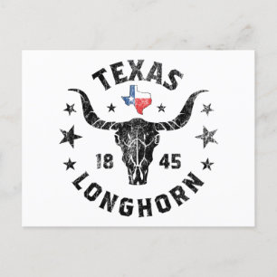 Postal Vintage Longhorn Cowboy and Rodeo Fan P