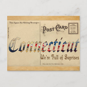 Postal Vintage Look Connecticut Old Postcard
