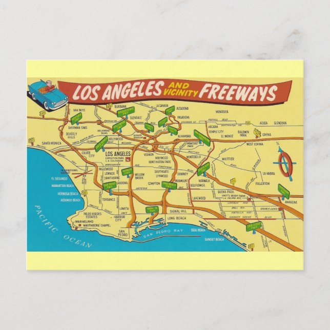 Postal Vintage Los Angeles (Anverso)