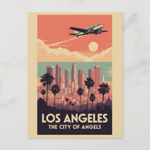 Postal Vintage Los Angeles California City of Angels