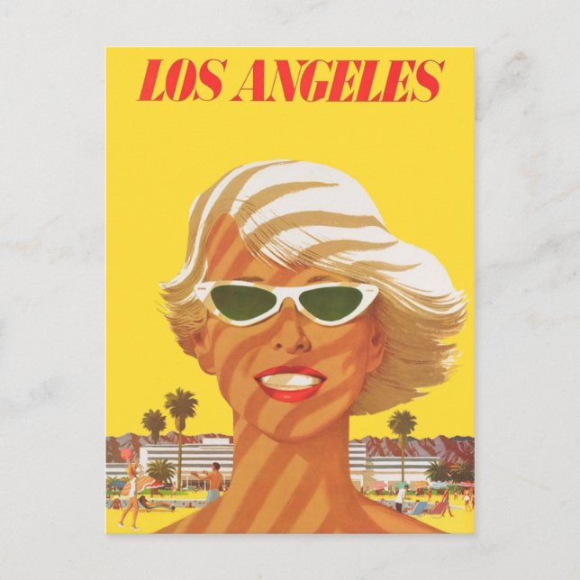 Postal Vintage Los Angeles California Trave (Anverso)
